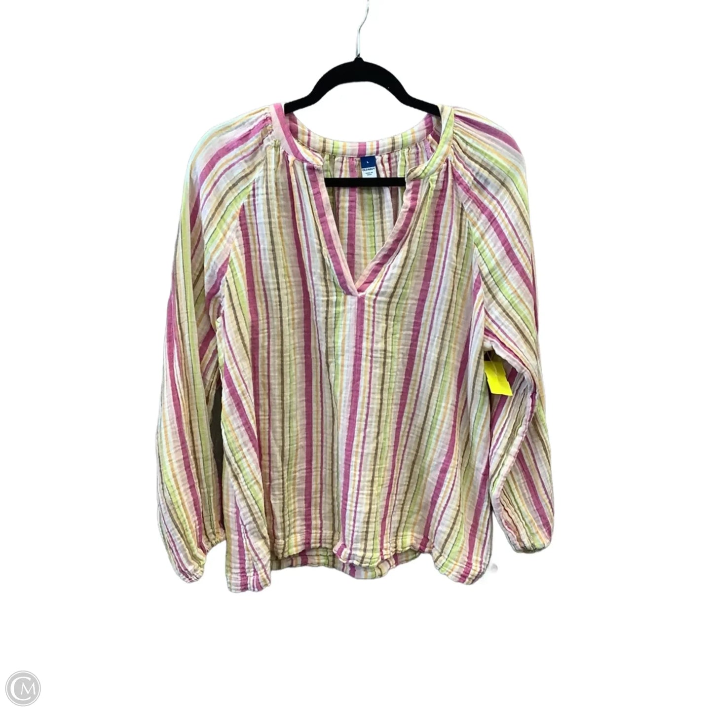 Top Long Sleeve By Old Navy In Striped Pattern, Size: L
