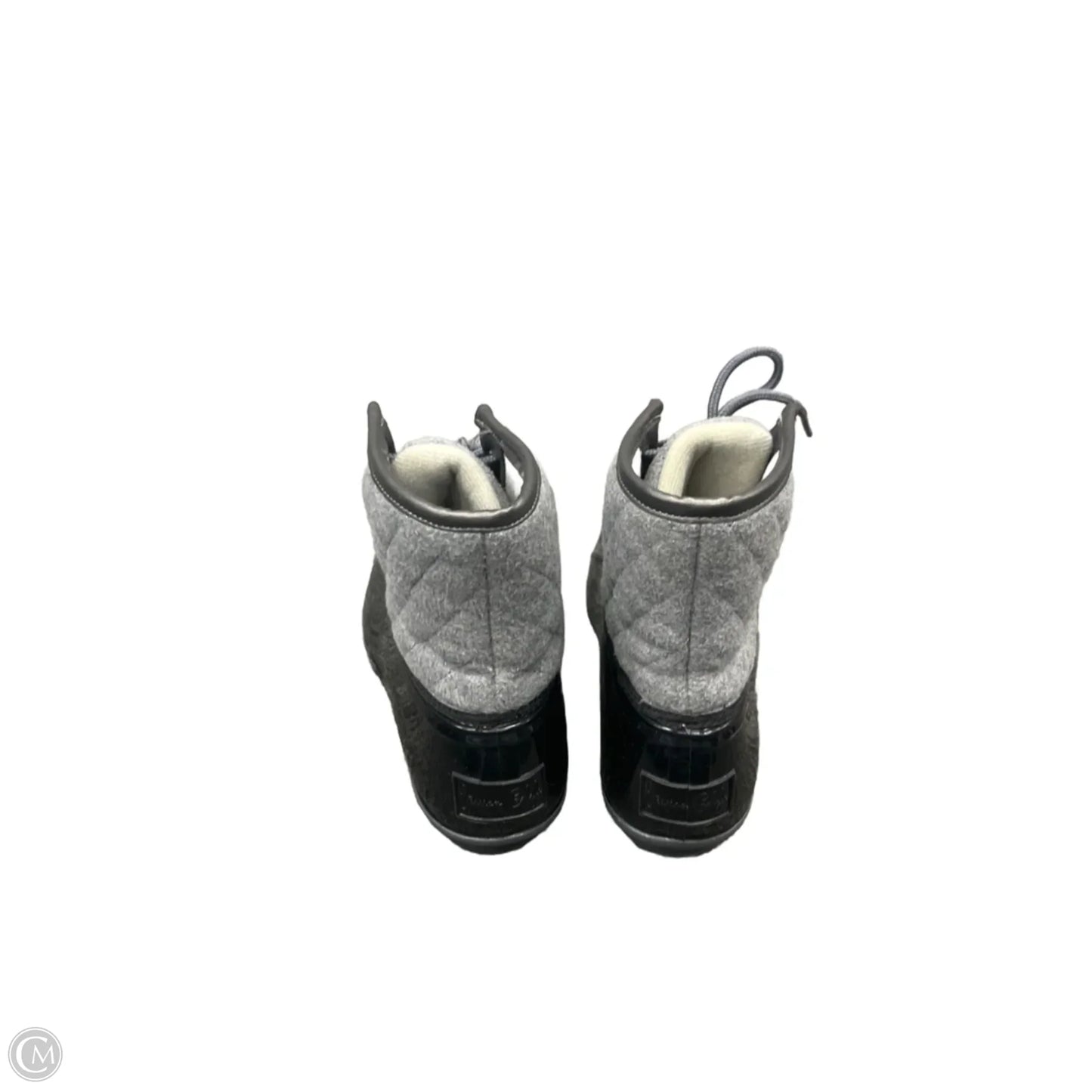 Boots Ankle Flats By Clothes Mentor In Black & Grey, Size: 9