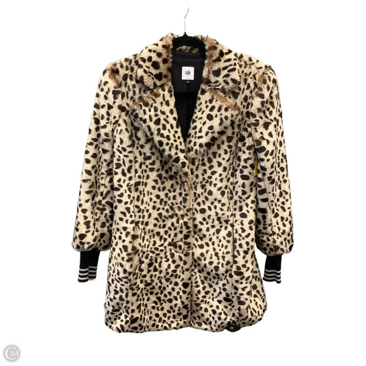 Coat Faux Fur & Sherpa By Cabi In Animal Print, Size: S