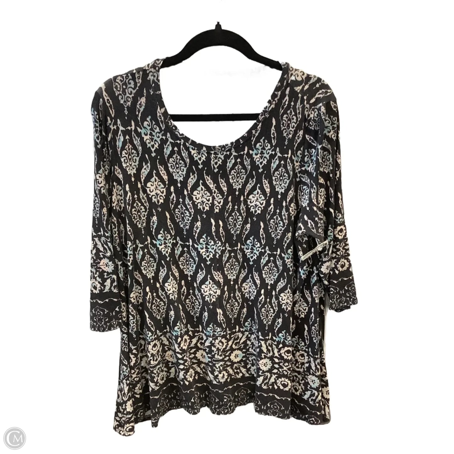 Top Long Sleeve By Philosophy In Black, Size: Xl