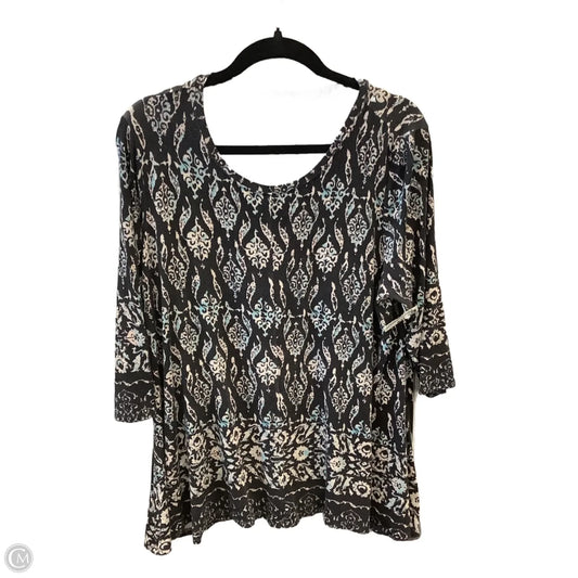 Top Long Sleeve By Philosophy In Black, Size: Xl