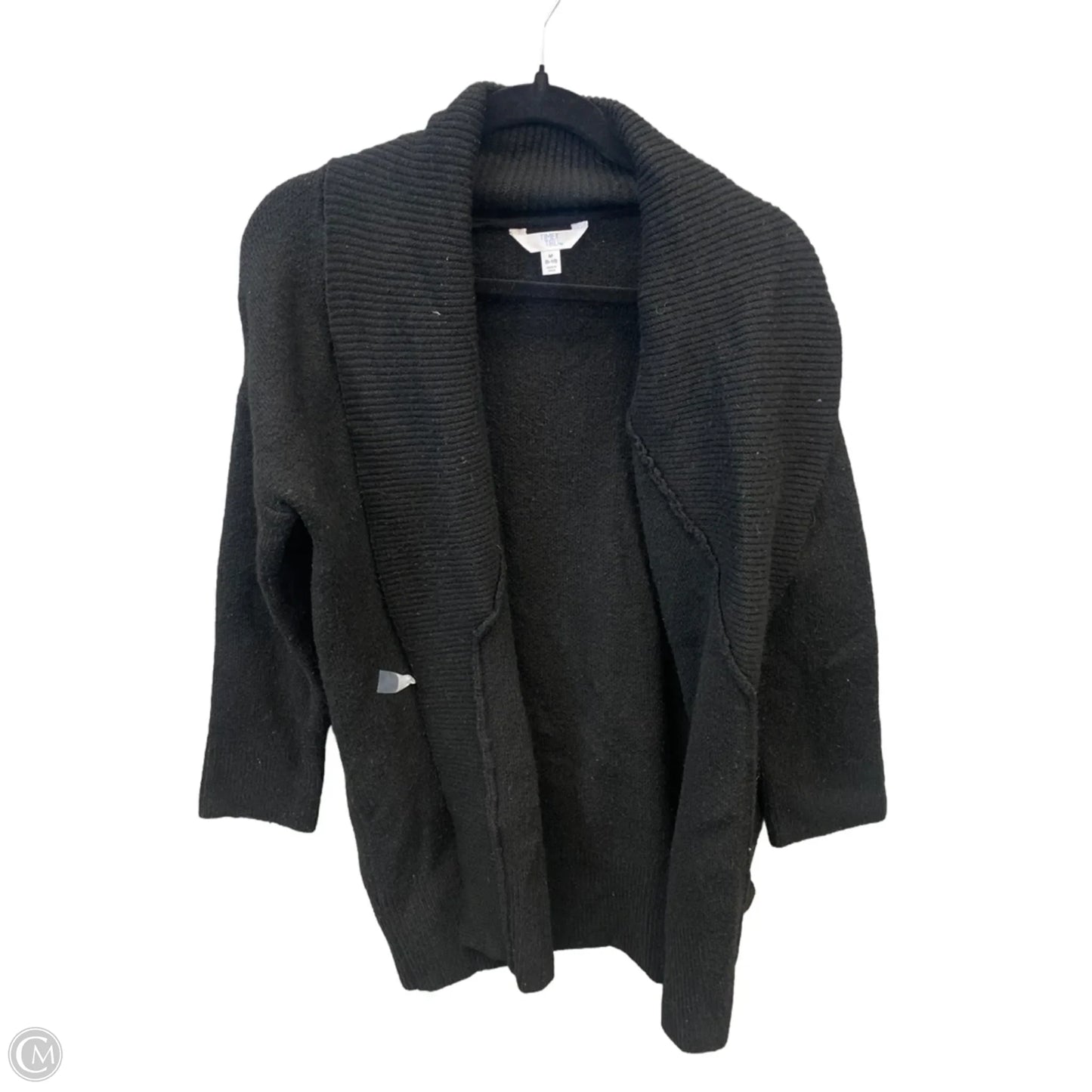 Sweater Cardigan By Time And Tru In Black, Size: M