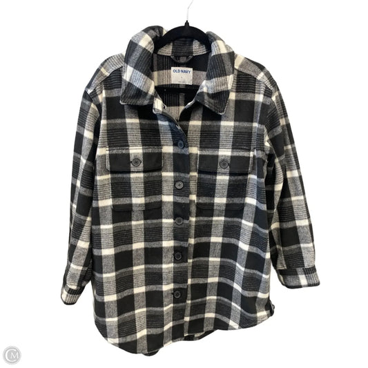 Jacket Shirt By Old Navy In Plaid Pattern, Size: L