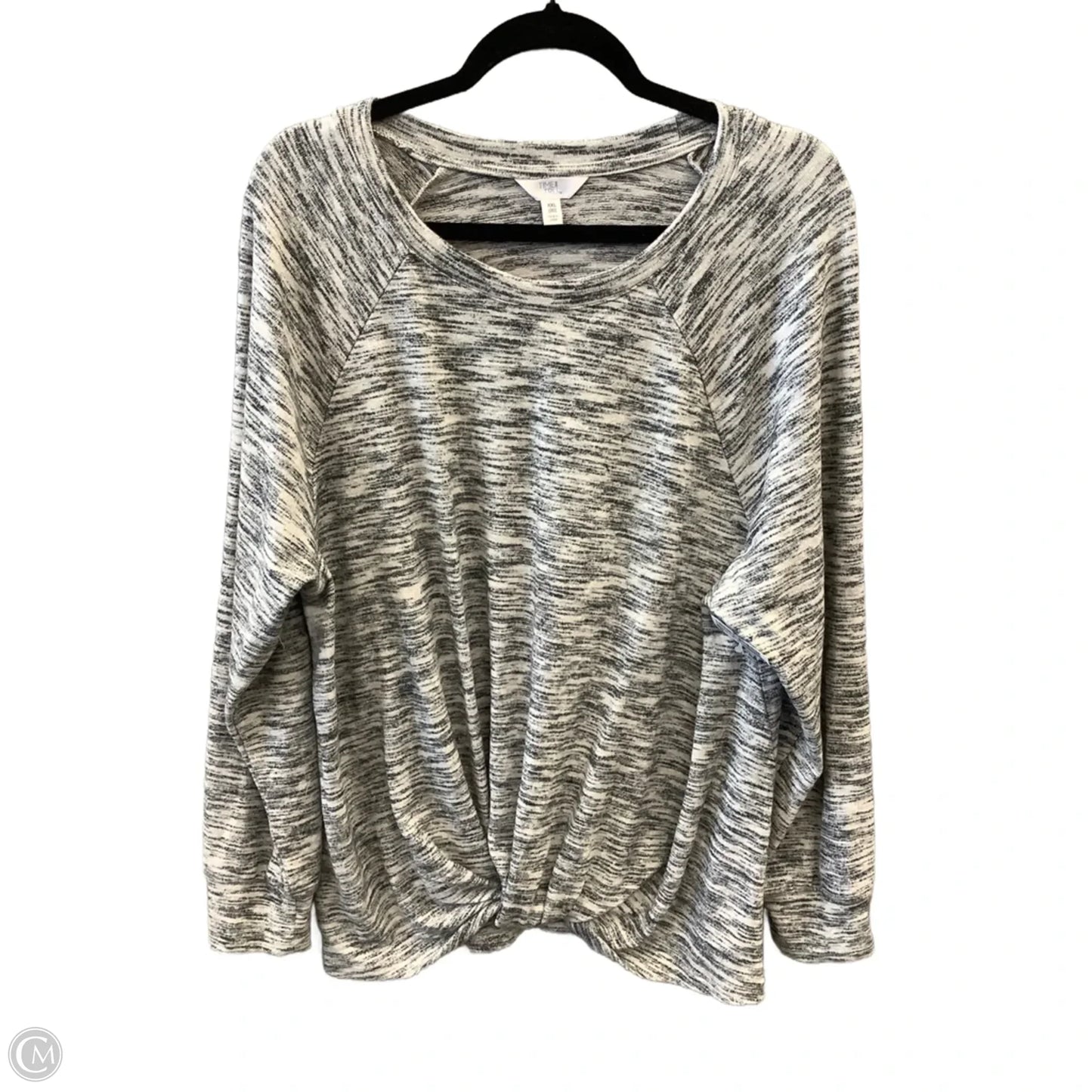 Top Long Sleeve By Time And Tru In Grey, Size: Xxl
