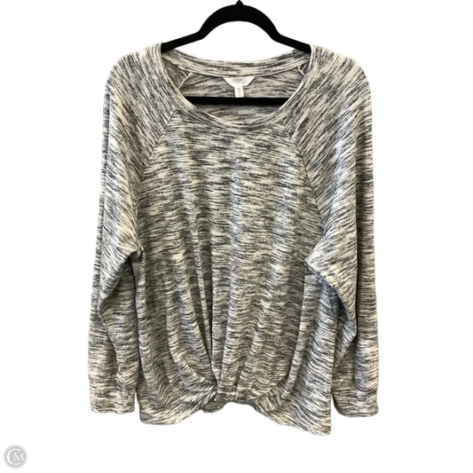 Top Long Sleeve By Time And Tru In Grey, Size: Xxl
