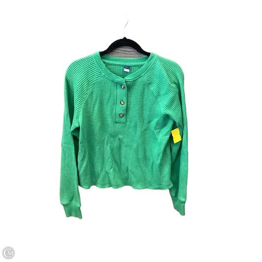 Top Long Sleeve By Old Navy In Green, Size: S