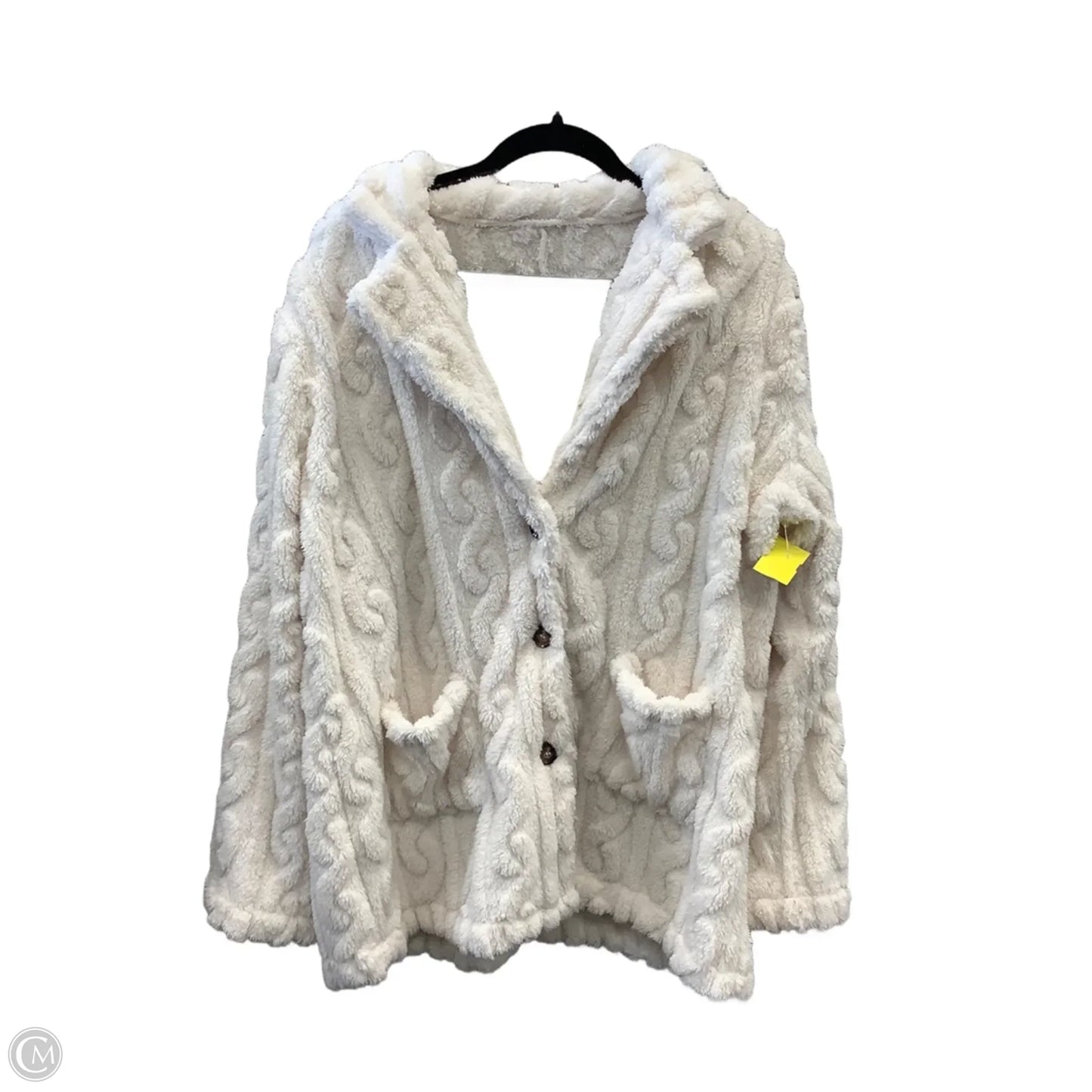 Jacket Faux Fur & Sherpa By Clothes Mentor In Cream, Size: Xl