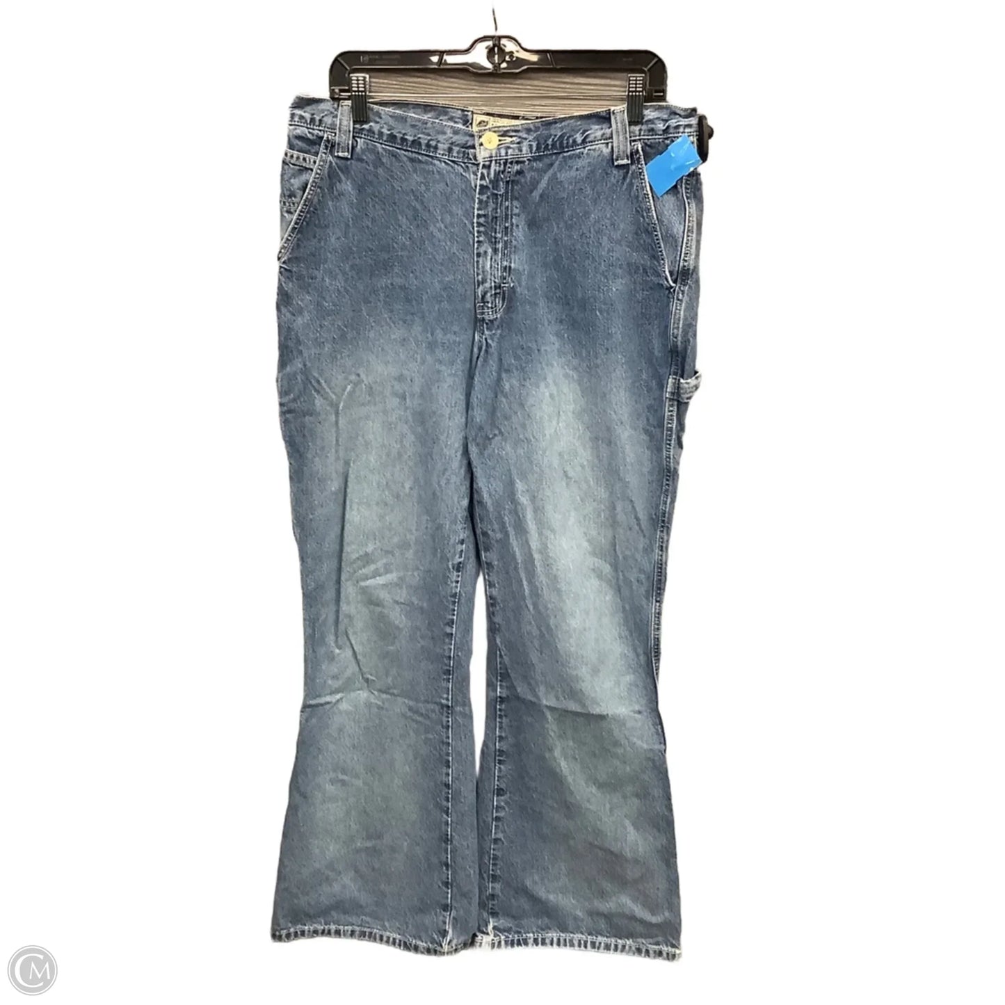 Jeans Straight By American Eagle In Blue Denim, Size: 14