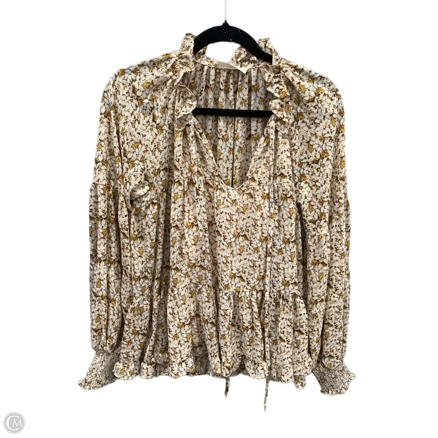 Blouse Long Sleeve By By Together In Floral Print, Size: S