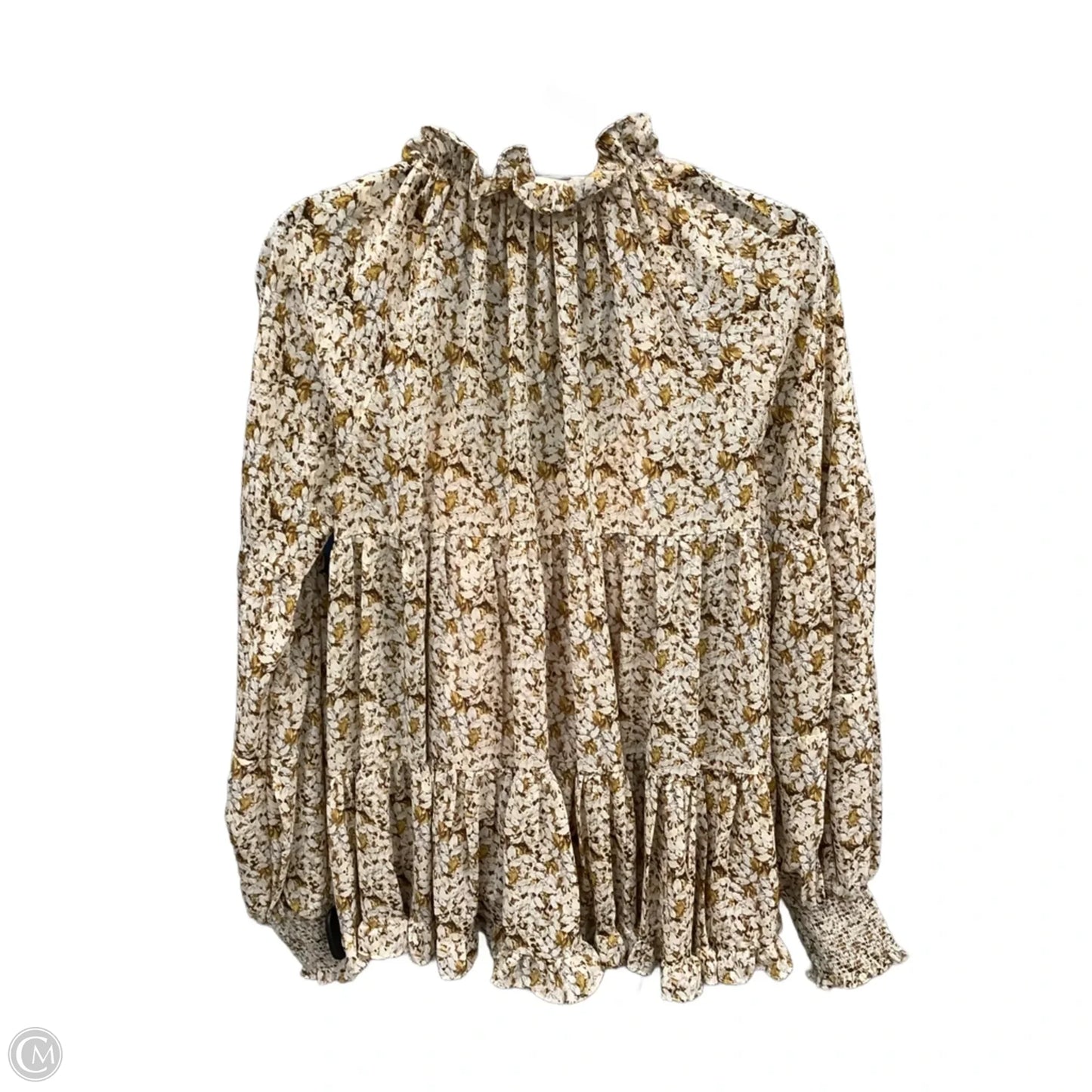 Blouse Long Sleeve By By Together In Floral Print, Size: S