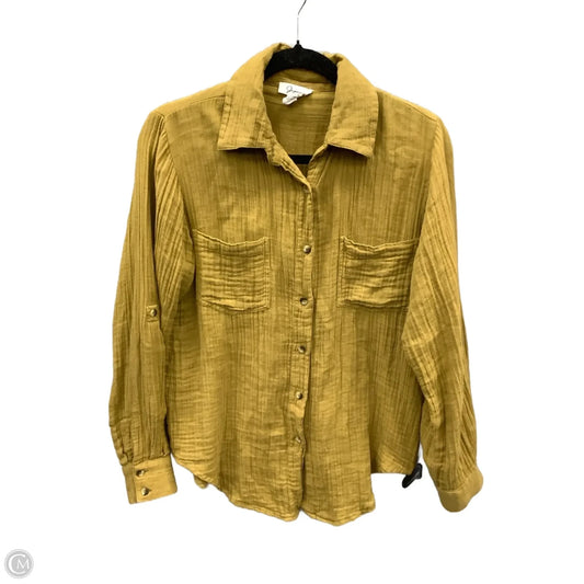 Top Long Sleeve By Japna In Green, Size: S