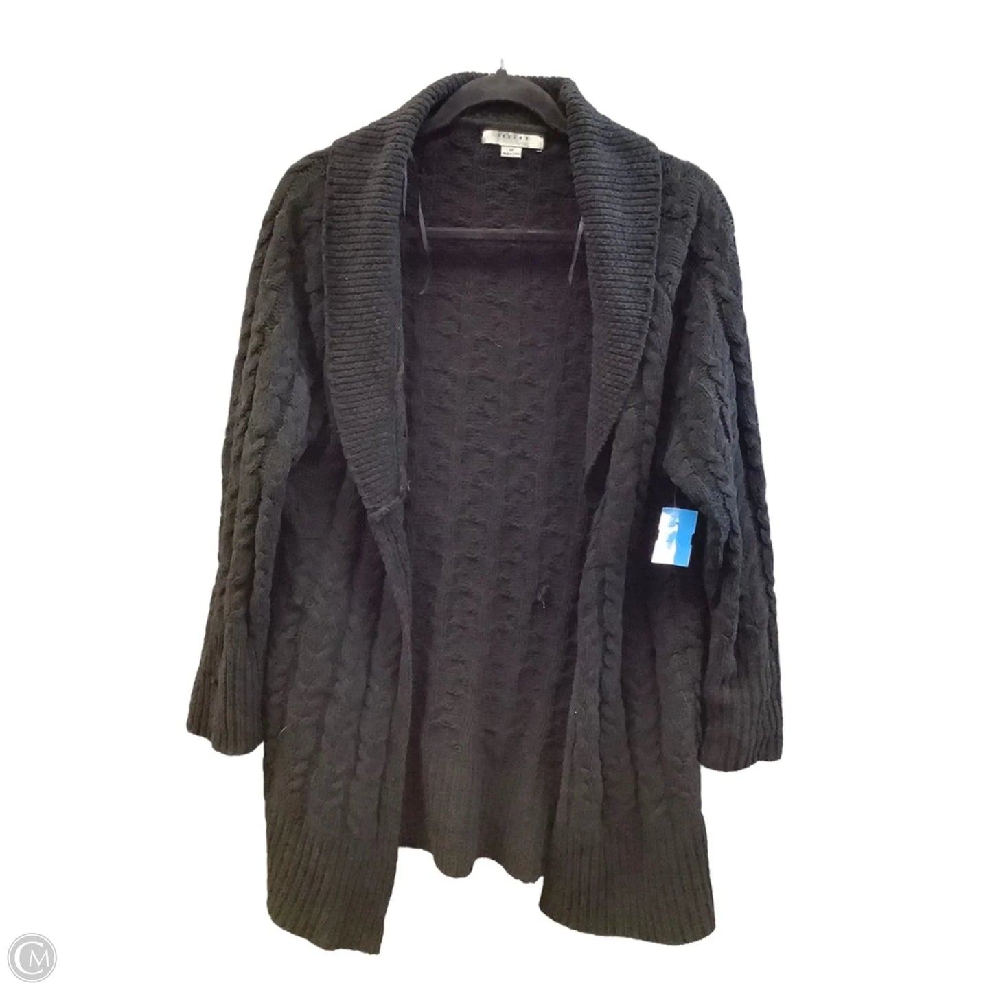 Sweater Cardigan By Favlux In Black, Size: M