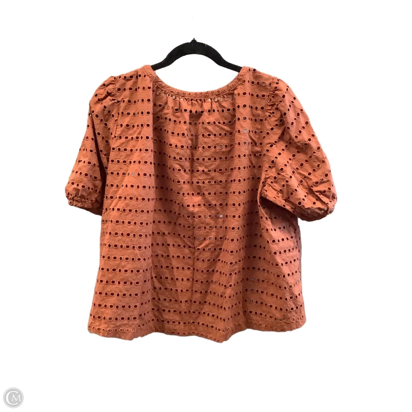 Top Short Sleeve By Loft In Orange, Size: Xl