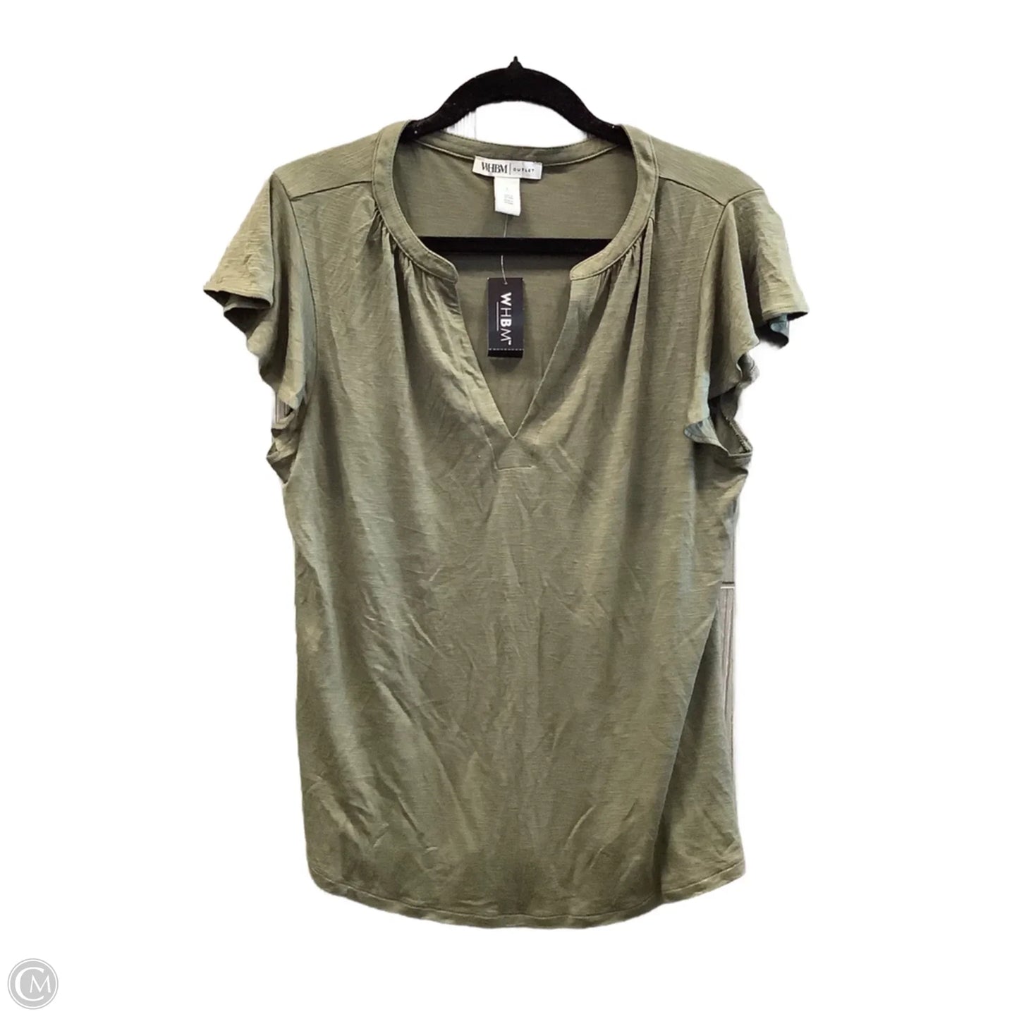 Top Short Sleeve By White House Black Market In Green, Size: L