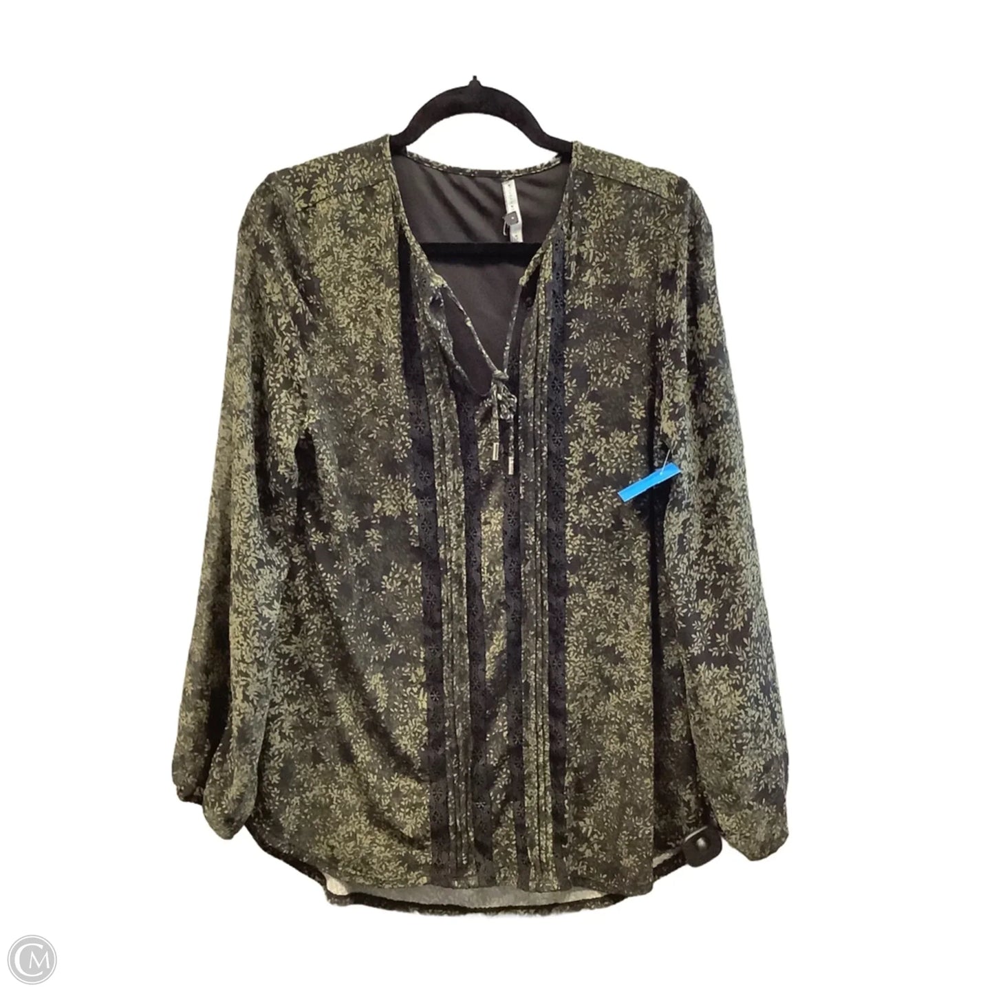 Top Long Sleeve By White House Black Market In Green, Size: M