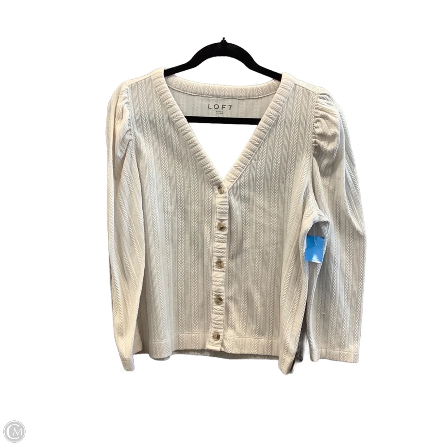 Sweater By Loft In White, Size: L