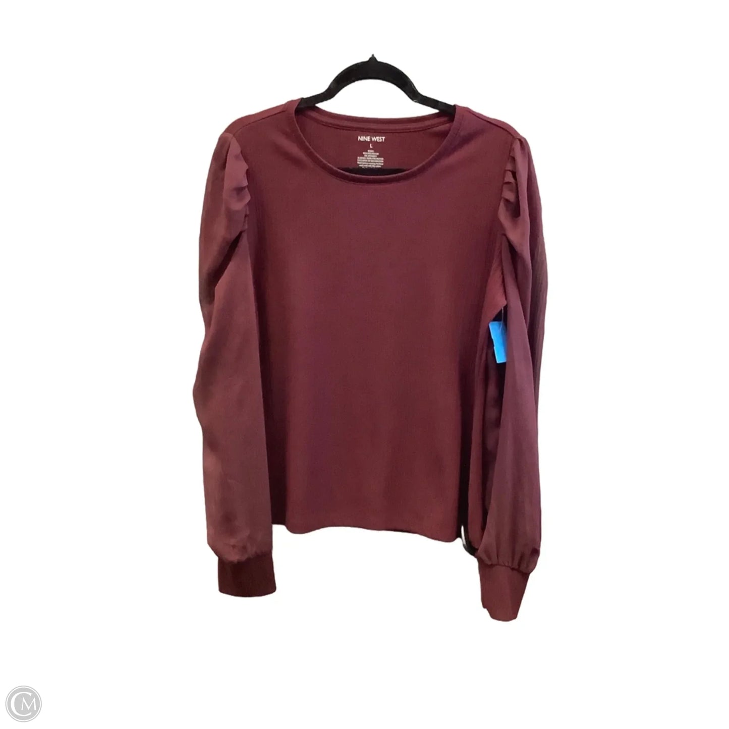 Top Long Sleeve By Nine West Apparel In Red, Size: L