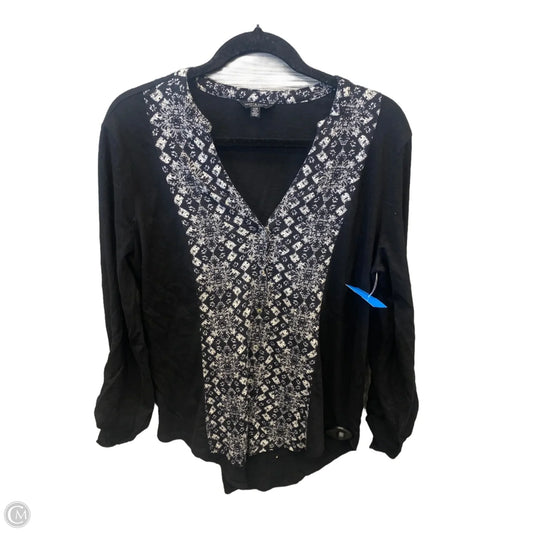 Top Long Sleeve By Lucky Brand In Black, Size: L