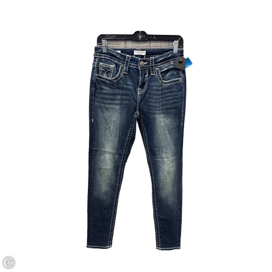 Jeans Skinny By Vigoss In Blue Denim, Size: 4