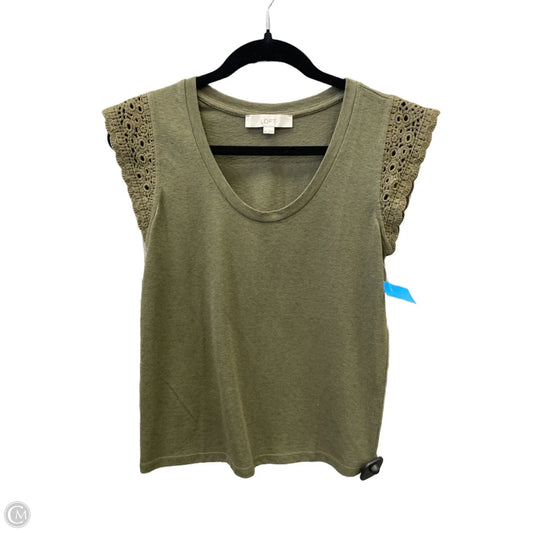 Top Short Sleeve By Loft In Green, Size: Xs