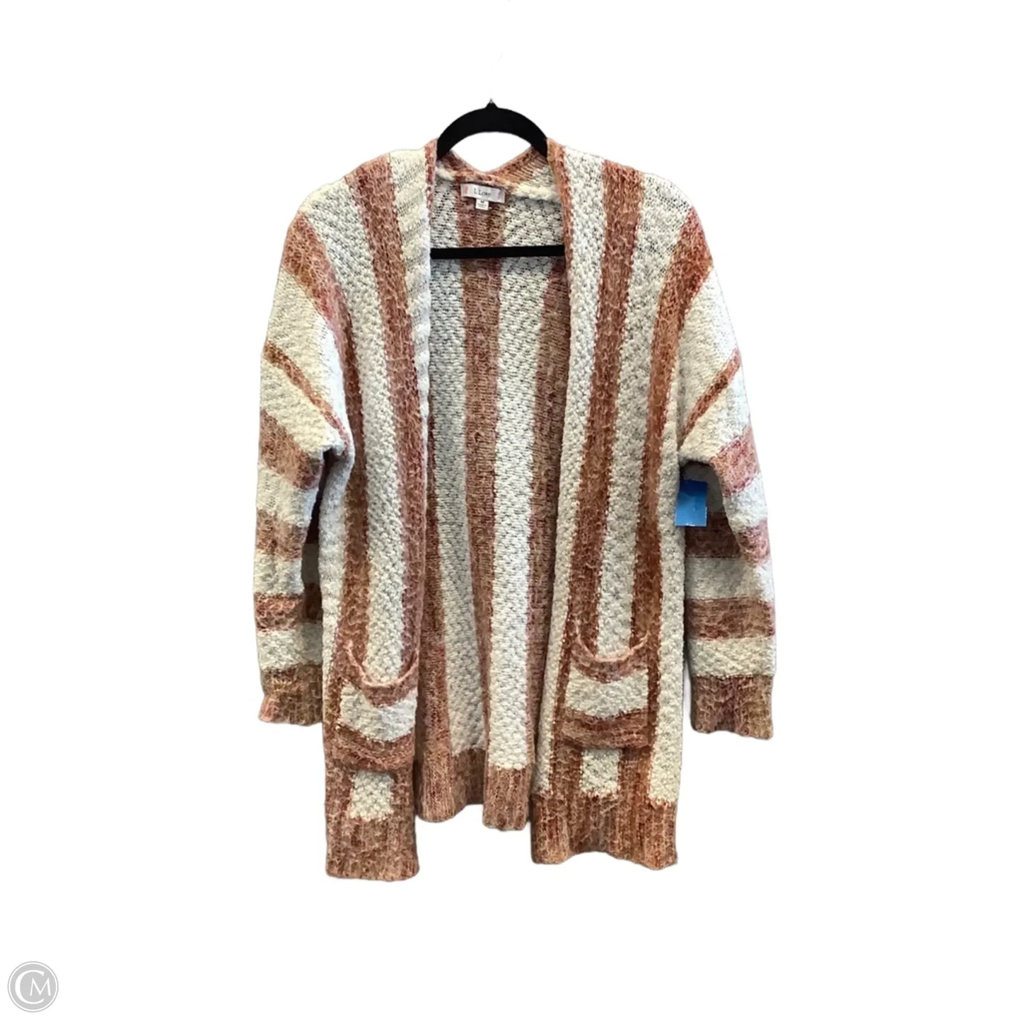 Sweater Cardigan By L Love In Striped Pattern, Size: M