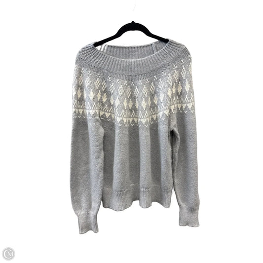 Sweater By Melrose And Market In Grey & White, Size: Xl