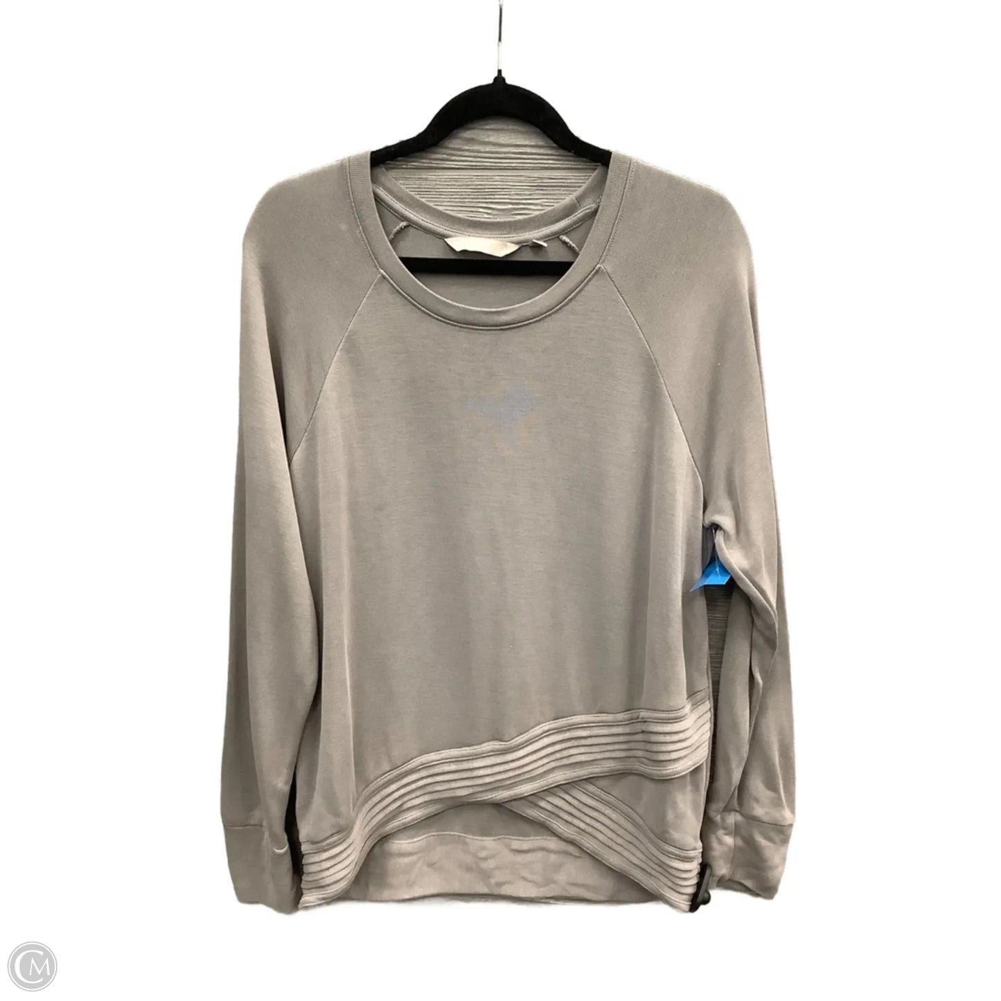 Athletic Top Long Sleeve Crewneck By Athleta In Grey, Size: L