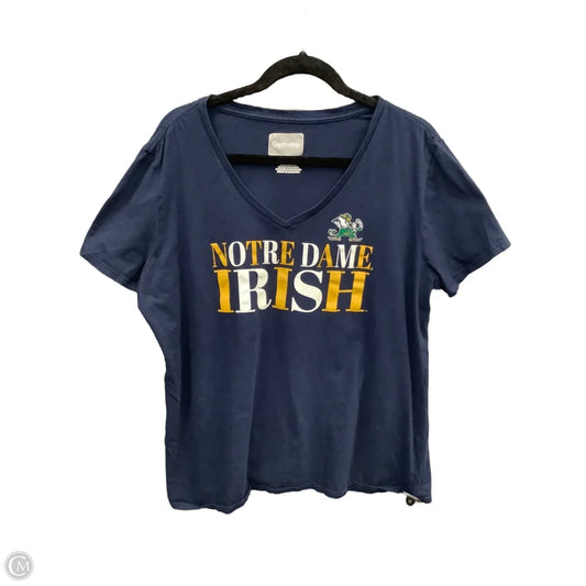 Athletic Top Short Sleeve By Clothes Mentor In Blue, Size: 2x