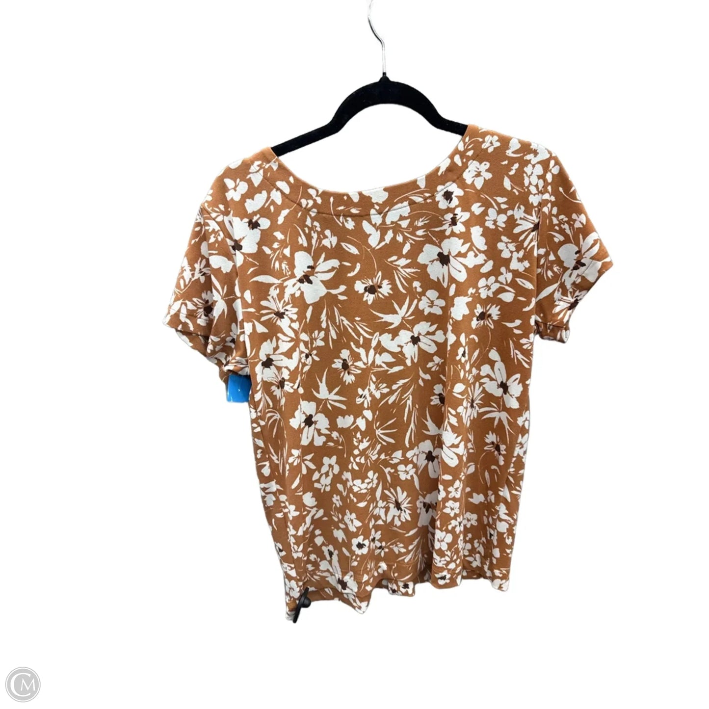 Top Short Sleeve By Clothes Mentor In Brown, Size: M
