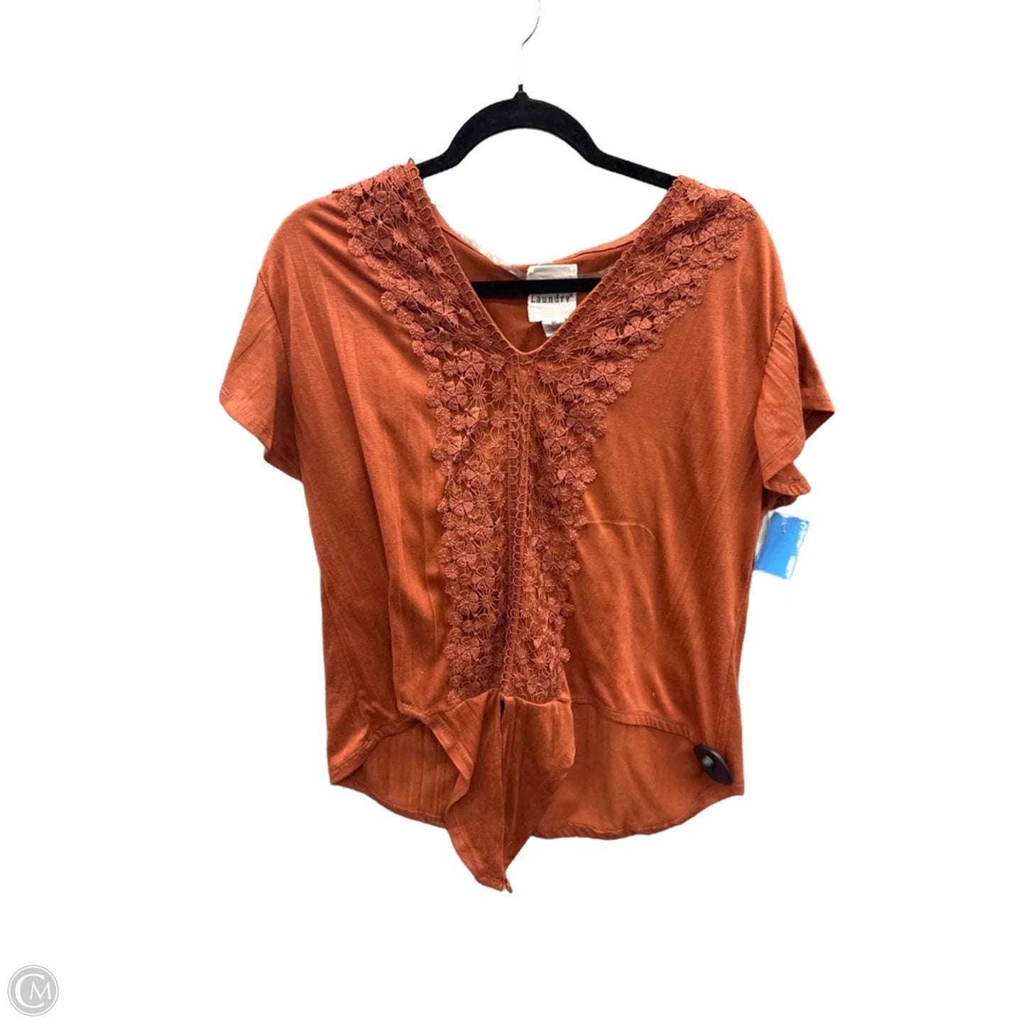 Top Short Sleeve By New York Laundry In Brown, Size: M