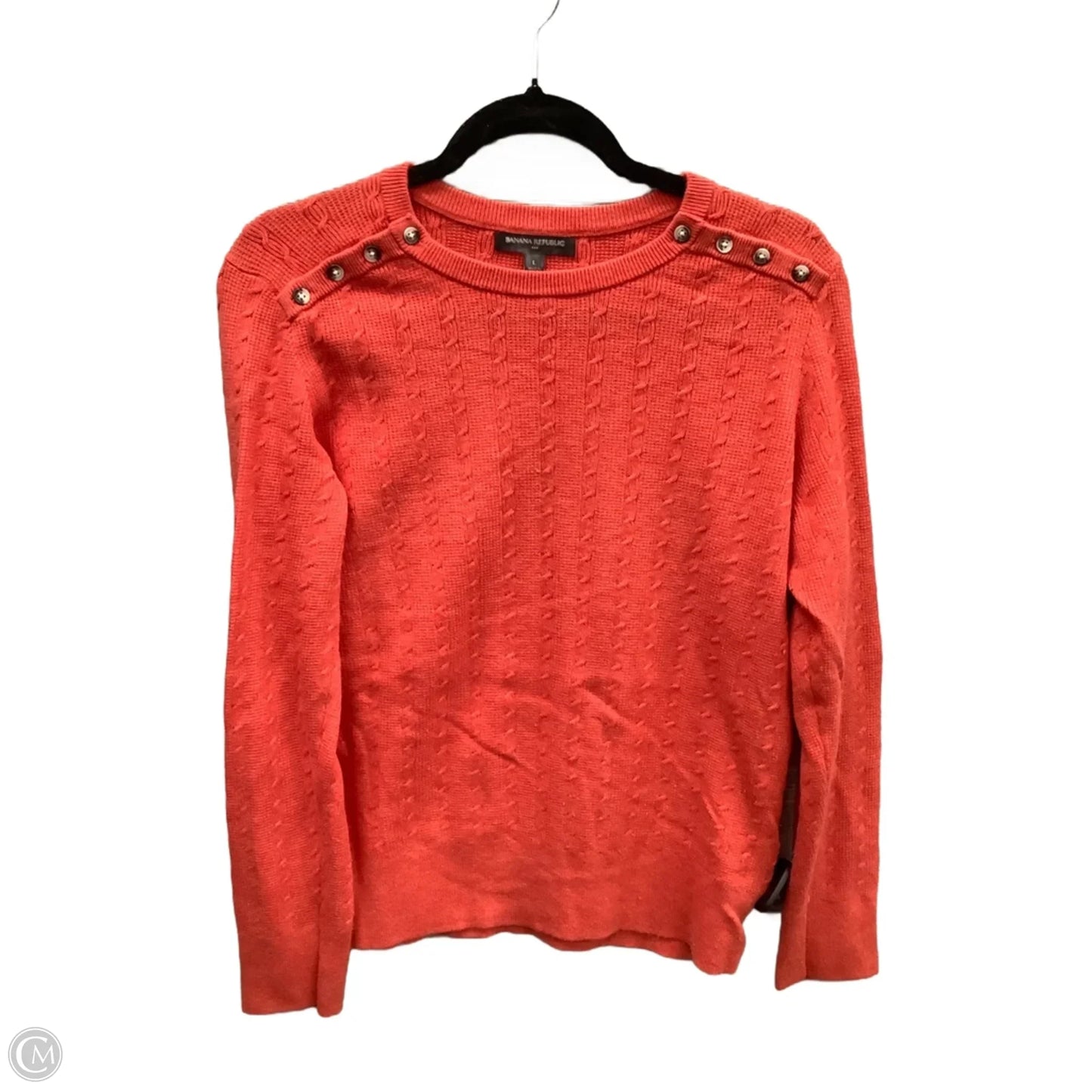 Top Long Sleeve By Banana Republic In Orange, Size: L