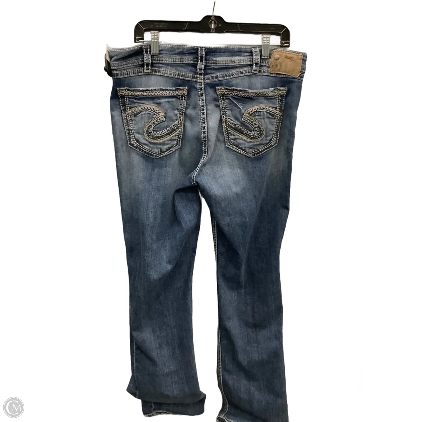 Jeans Boot Cut By Silver In Blue Denim, Size: 18