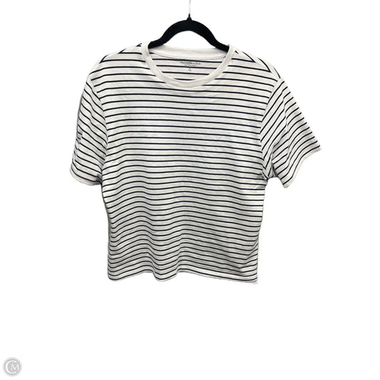 Top Short Sleeve By Abercrombie And Fitch In Striped Pattern, Size: M