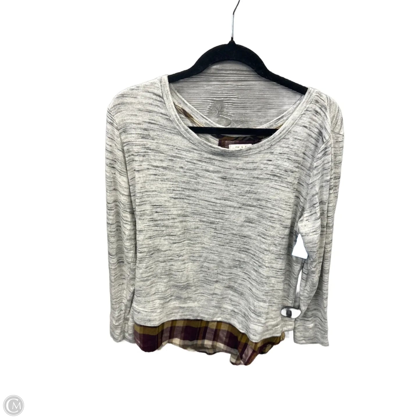 Top Long Sleeve By Maurices In Grey, Size: L