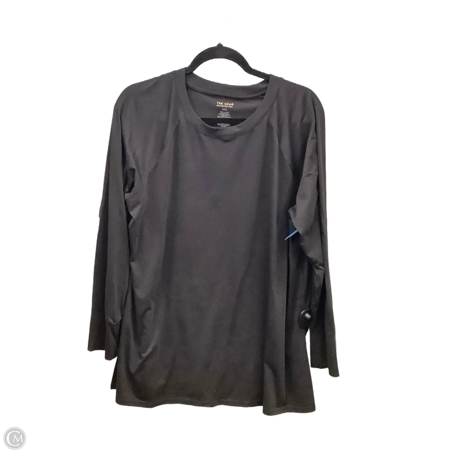 Athletic Top Long Sleeve Crewneck By Tek Gear In Black, Size: Xxl