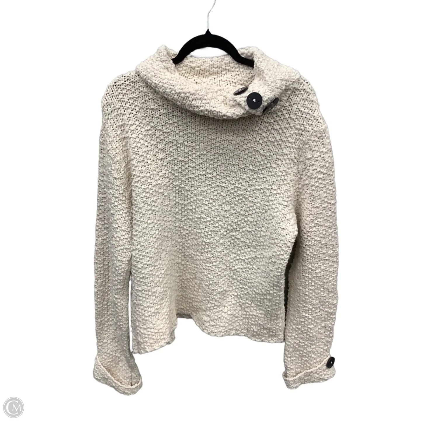 Sweater By Clothes Mentor In Cream, Size: L