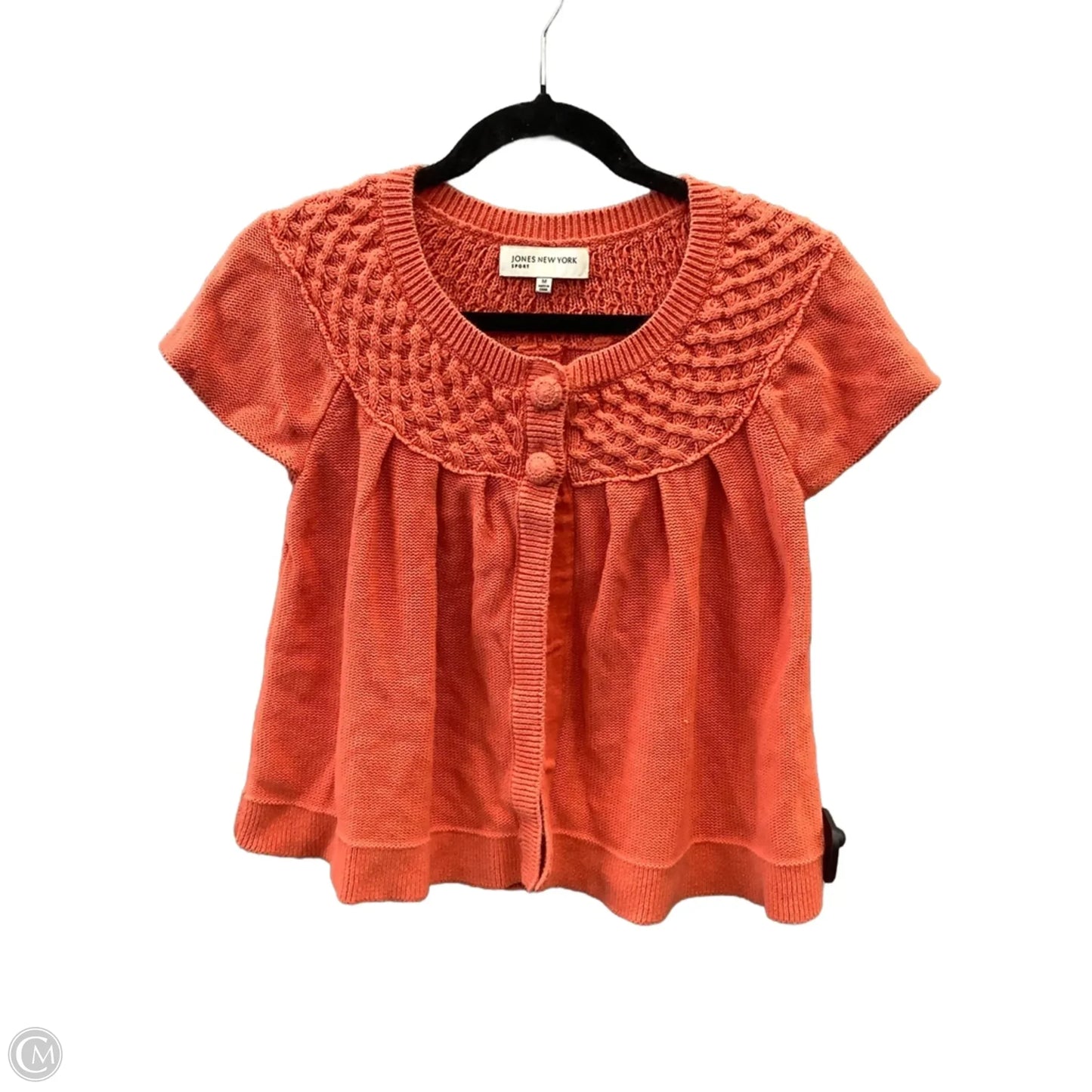 Sweater Cardigan By Jones New York In Orange, Size: M