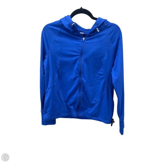 Athletic Top Long Sleeve Hoodie By Danskin Now In Blue, Size: L