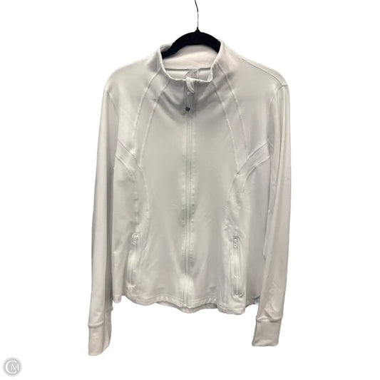 Athletic Top Long Sleeve Collar By 90 Degrees By Reflex In White, Size: Xl