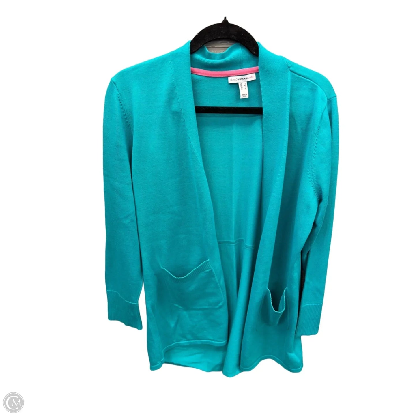 Cardigan By Isaac Mizrahi Live Qvc In Teal, Size: L