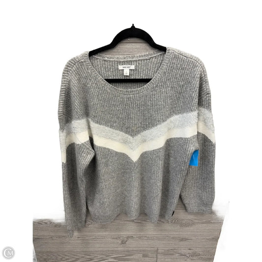 Sweater By Nine West Apparel In Grey & White, Size: L