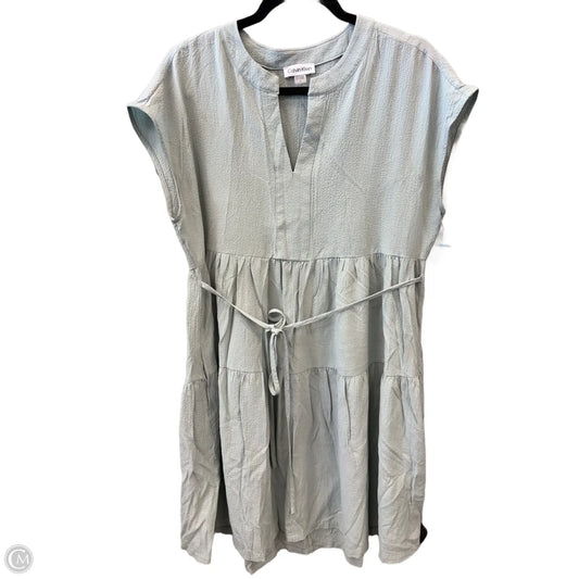Dress Casual Midi By Calvin Klein In Green, Size: M