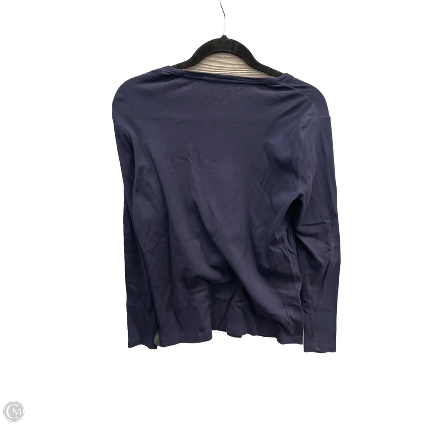 Top Long Sleeve Basic By Croft And Barrow In Blue, Size: M