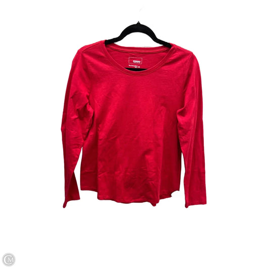 Top Long Sleeve Basic By Sonoma In Red, Size: M