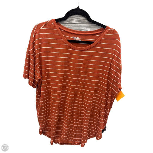Top Short Sleeve By Time And Tru In Orange, Size: L