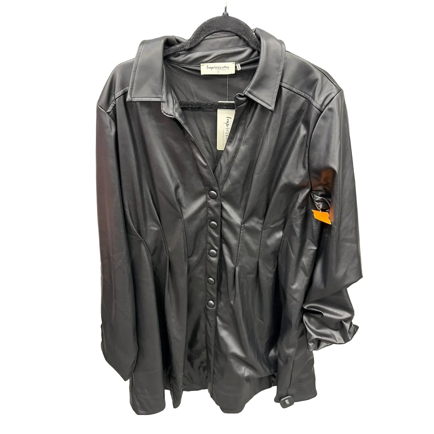 Dress Casual Midi By Impressions In Black, Size: 3x