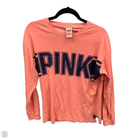Top Long Sleeve By Pink In Coral, Size: L