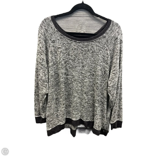 Top Long Sleeve By Maurices In Grey, Size: 2x