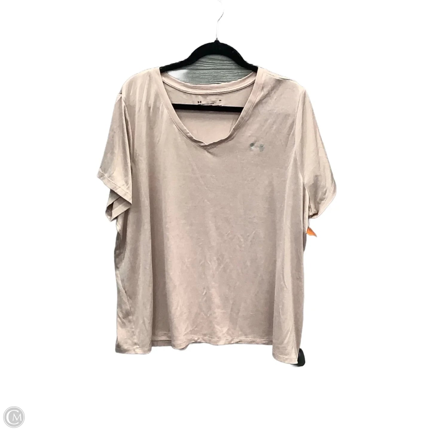 Athletic Top Short Sleeve By Under Armour In Pink, Size: 2x