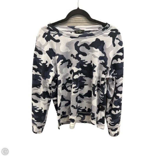 Top Long Sleeve By Jessica Simpson In Camouflage Print, Size: L